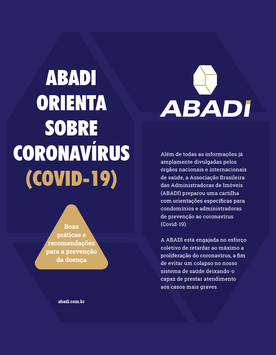 Protocolo – ABADI orienta sobre o coronavírus – 1ª Edição